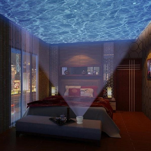 OceanWave LED Night Light & Ambient Projector + Built-In Music