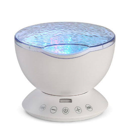 OceanWave LED Night Light & Ambient Projector + Built-In Music
