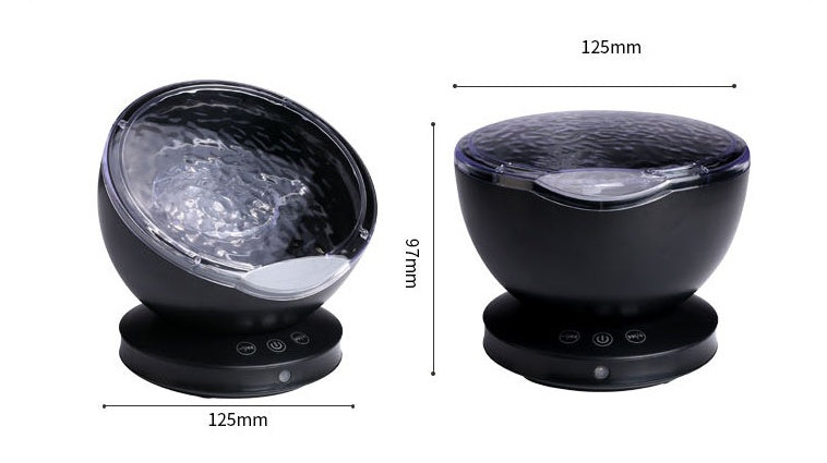 OceanWave LED Night Light & Ambient Projector + Built-In Music