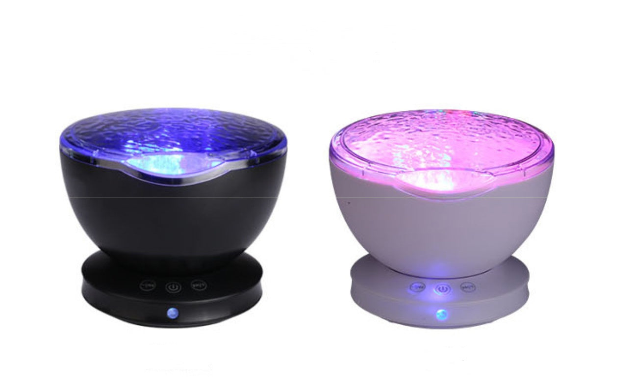 OceanWave LED Night Light & Ambient Projector + Built-In Music