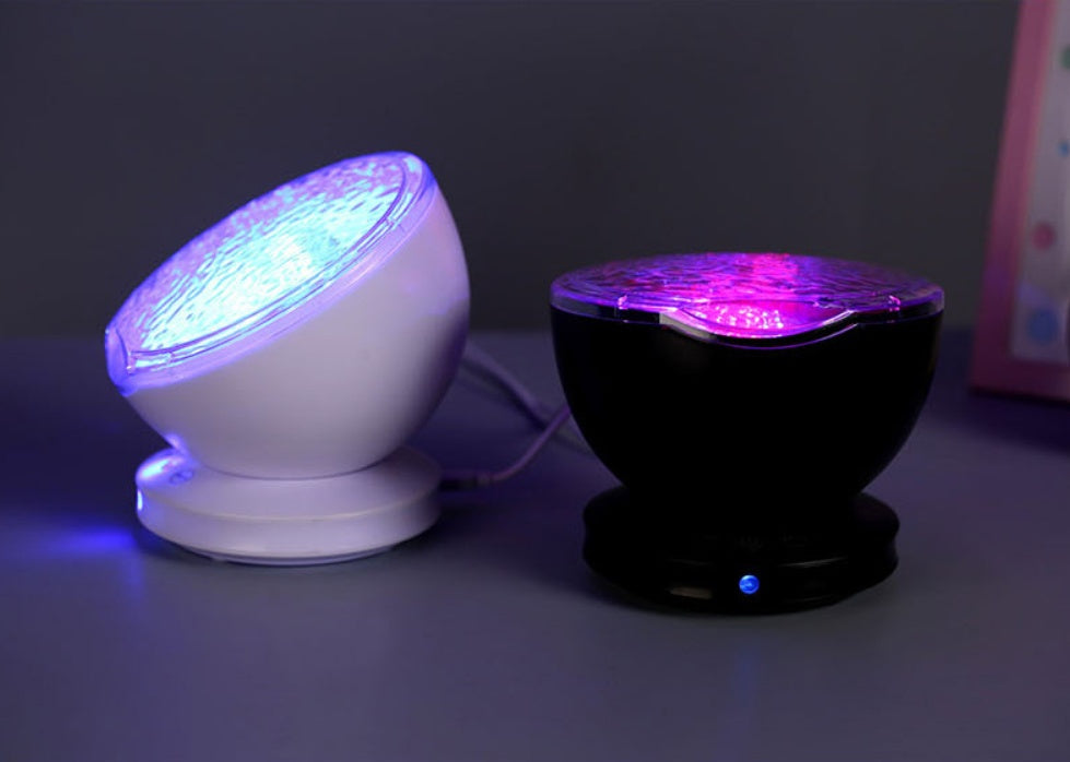 OceanWave LED Night Light & Ambient Projector + Built-In Music