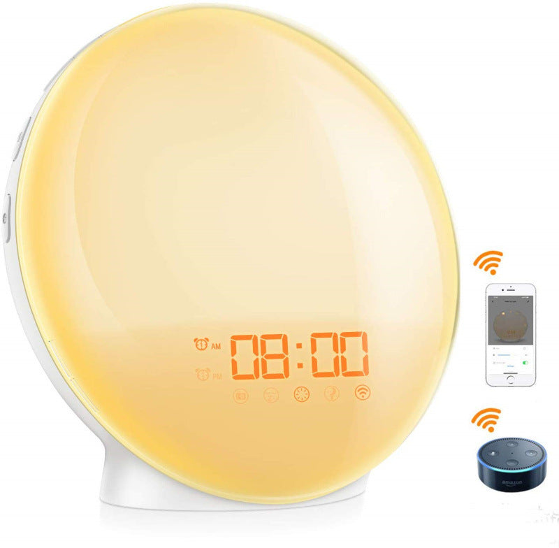 DreamAura™ Nature Sound Sleep Clock + Sunrise Light Alarm
