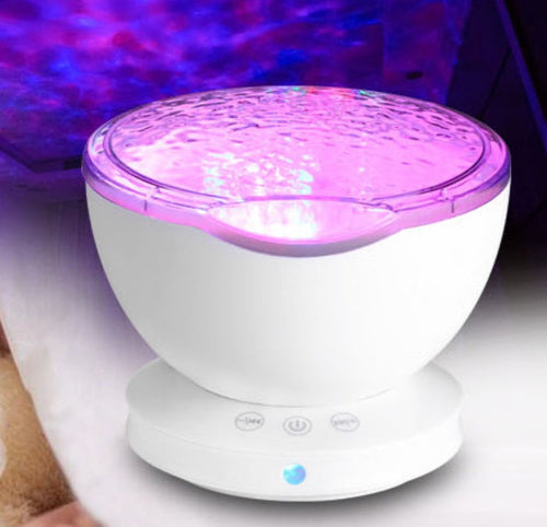 OceanWave LED Night Light & Ambient Projector + Built-In Music