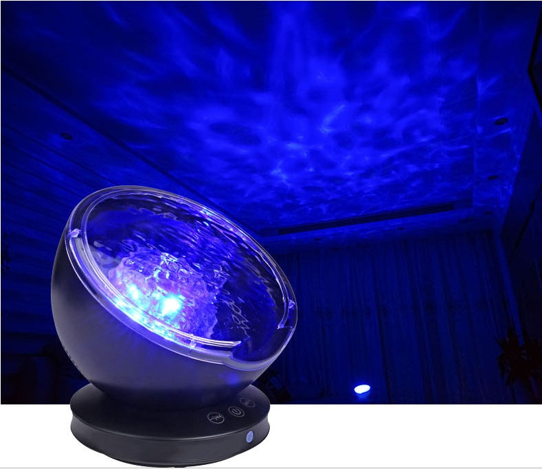 OceanWave LED Night Light & Ambient Projector + Built-In Music