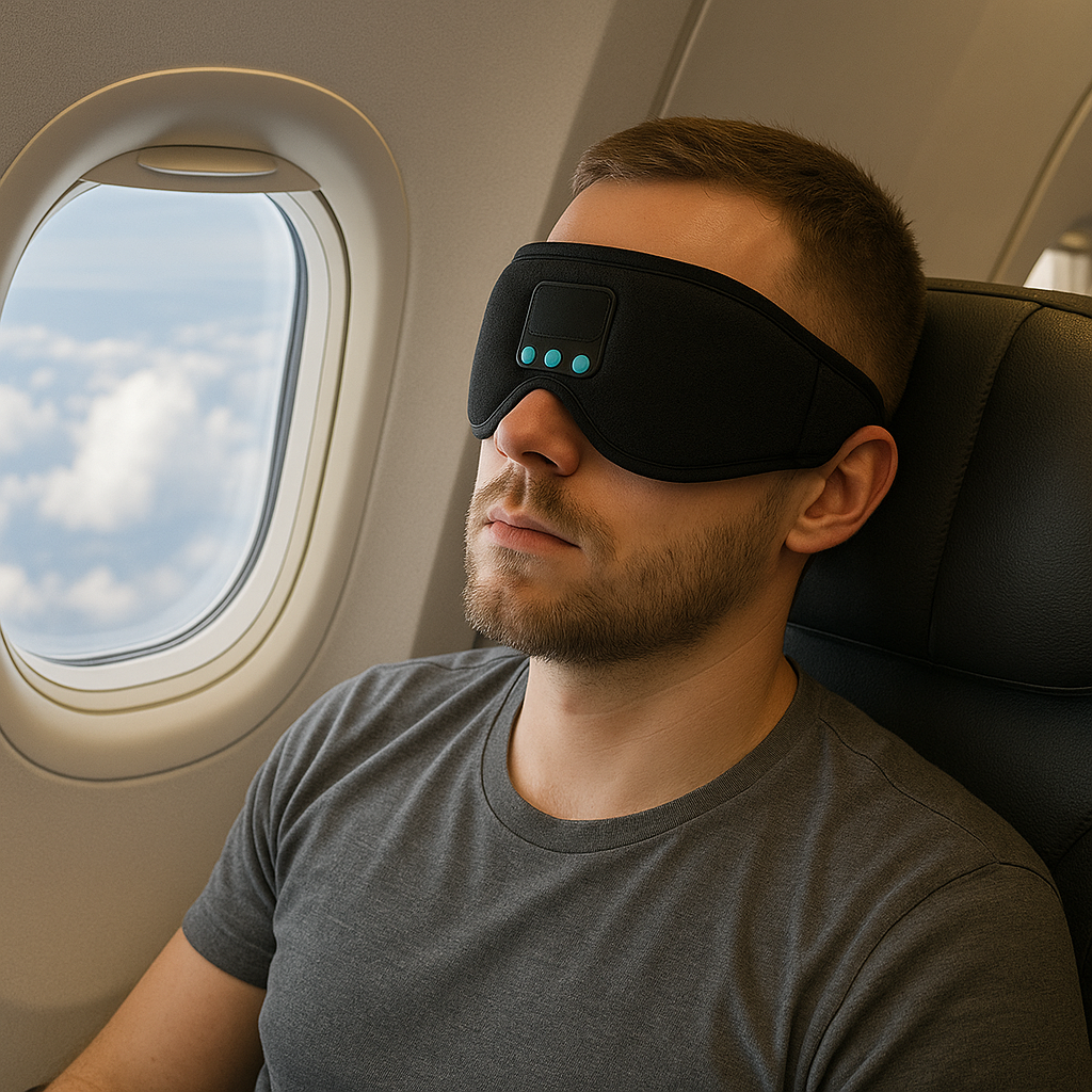 Wireless Music Blackout Sleep Mask with Bluetooth & Call Control