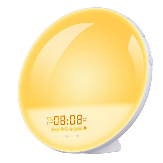 DreamAura™ Nature Sound Sleep Clock + Sunrise Light Alarm
