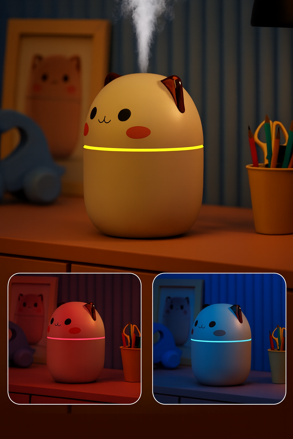 KittyMist Ultra-Silent Air Humidifier – Cute Desktop & Bedroom Diffuser